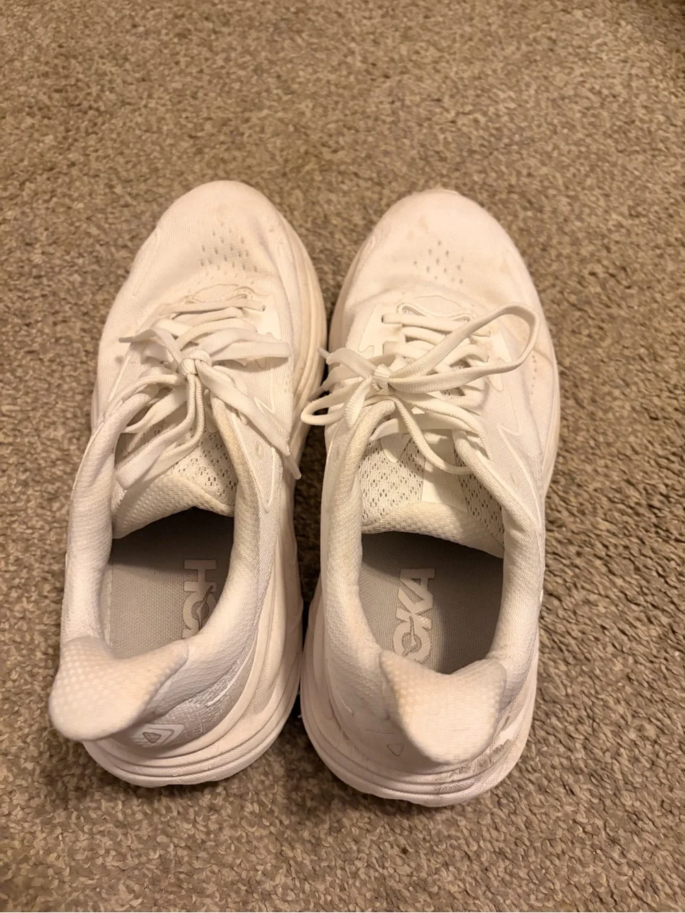 Hoka All-White Running Sneakers